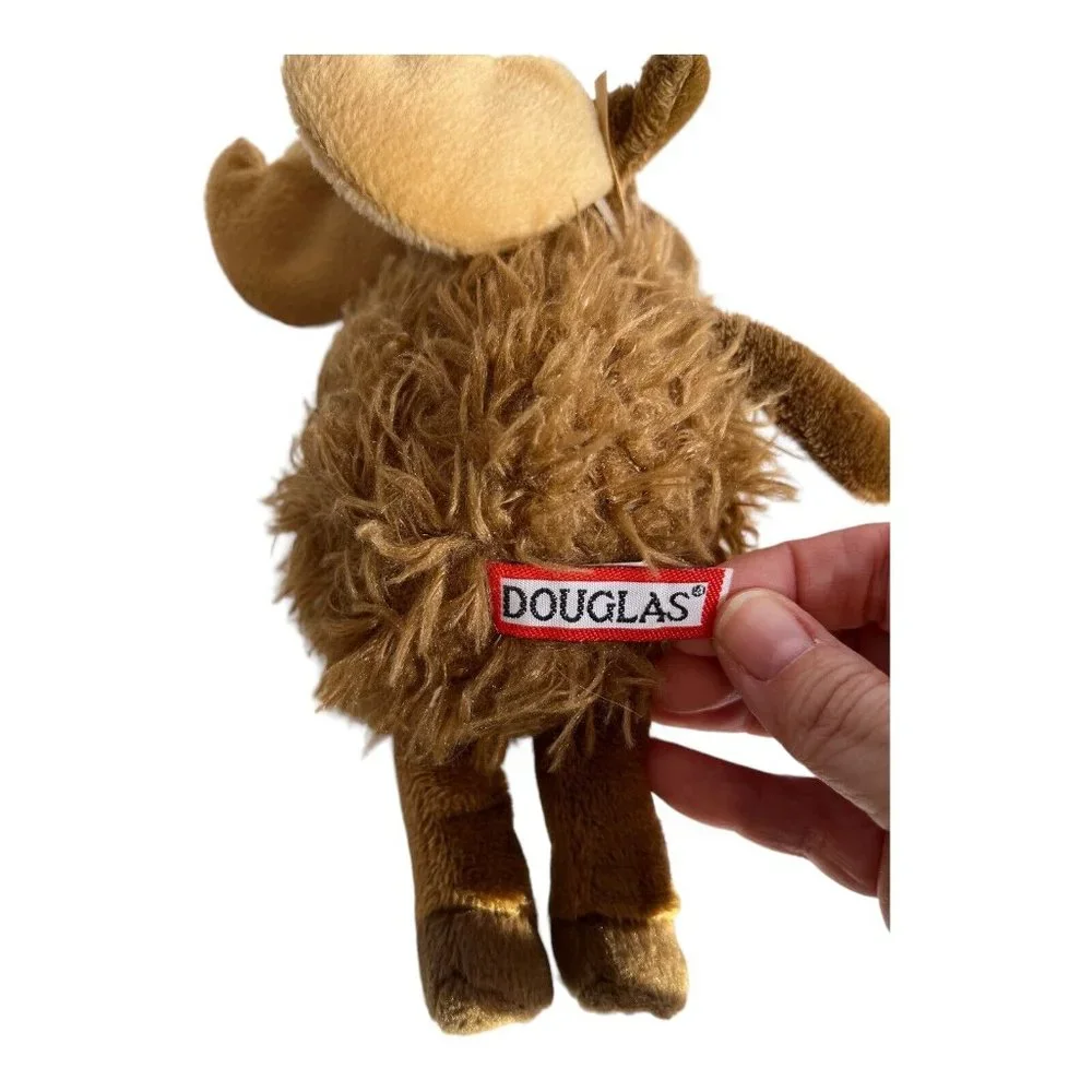 Douglas Bull Moose with Antlers‎ Cuddle Toy Brown Plush 9